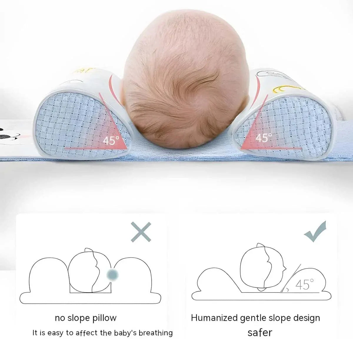 Baby Shaping Head Support Pillow - Assorted ColouR