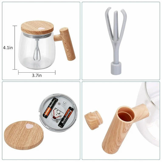Electric High Speed Mixing Cup,400ML Self Stirring Coffee Mug,Glass Automatic Stirring Cup