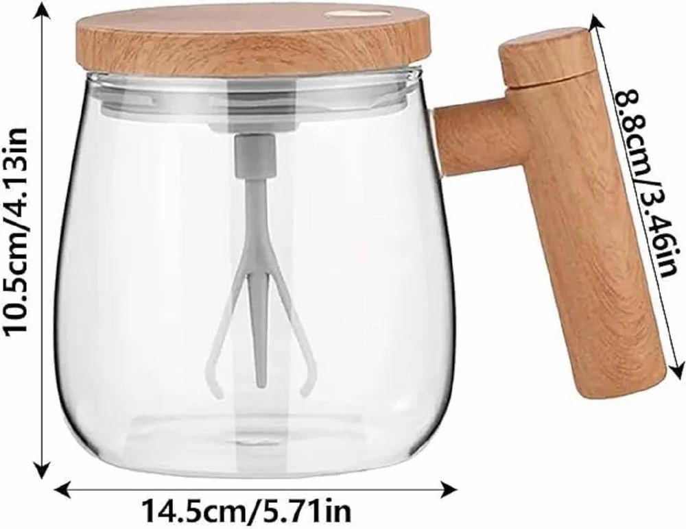 Electric High Speed Mixing Cup,400ML Self Stirring Coffee Mug,Glass Automatic Stirring Cup