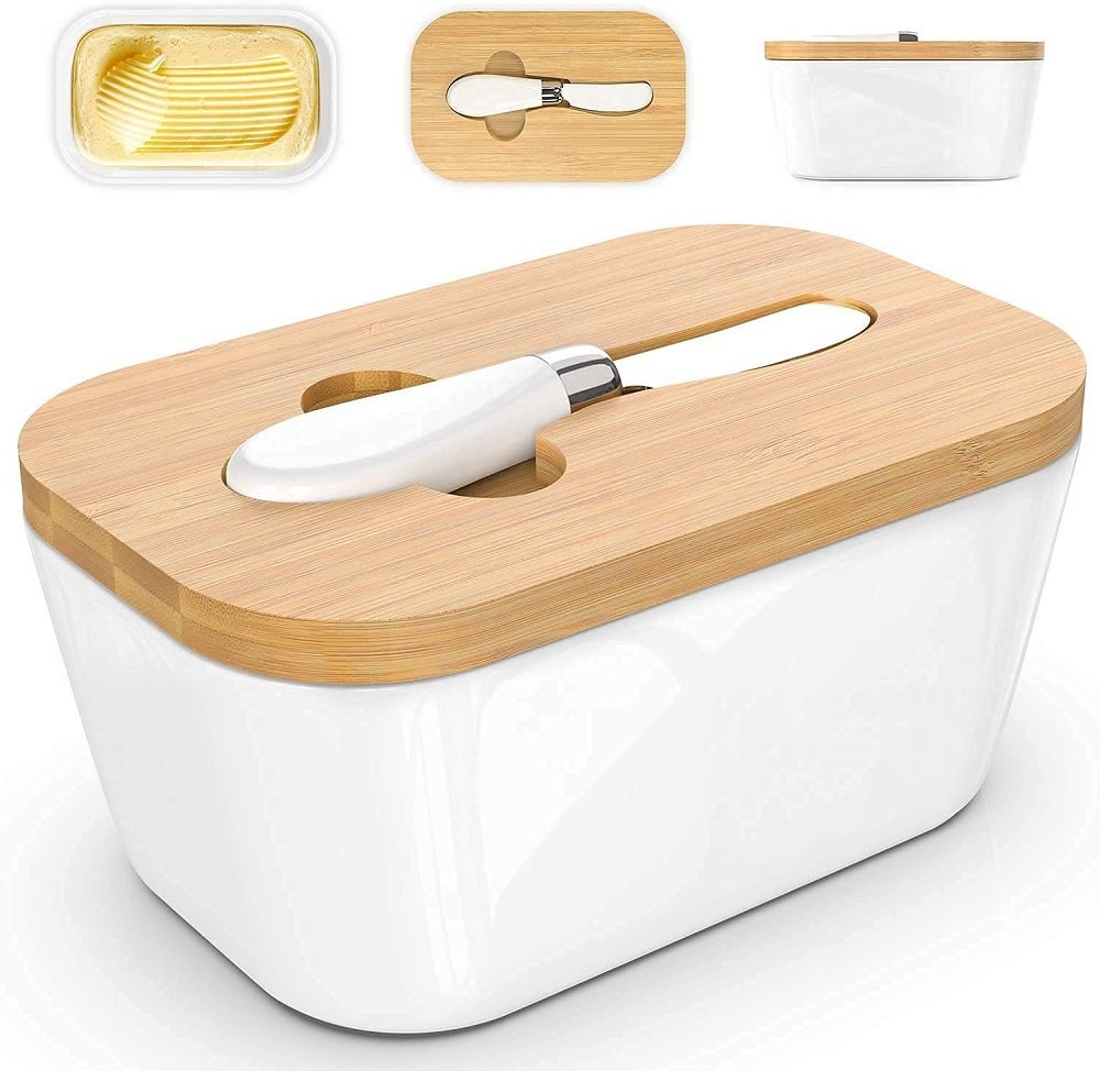 Butter Dish Ceramic With Knife