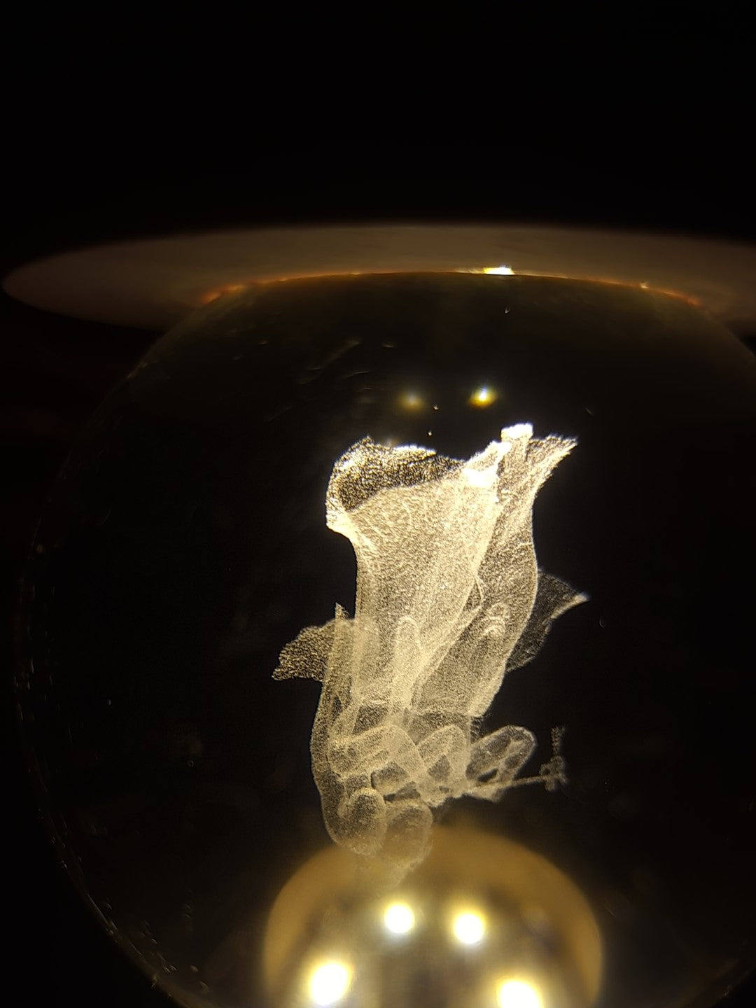 3D Decor Crystal Ball LED Night Light - Radha Krishna