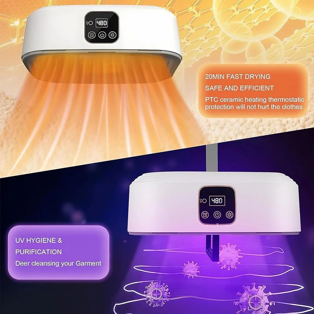 Portable Cloth Dryer, Mini Laundry Dryers with Remote Control