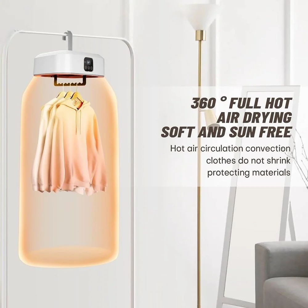Portable Cloth Dryer, Mini Laundry Dryers with Remote Control
