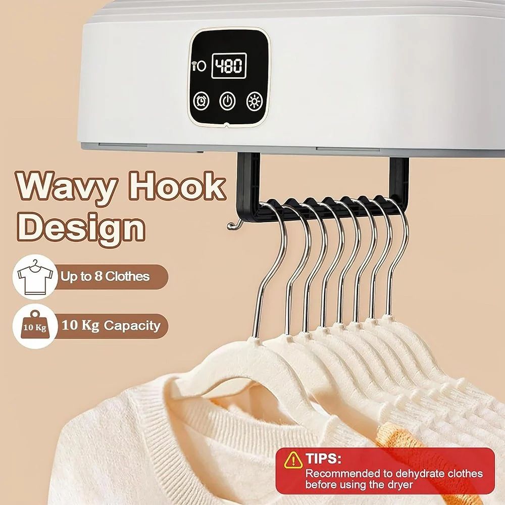 Portable Cloth Dryer, Mini Laundry Dryers with Remote Control