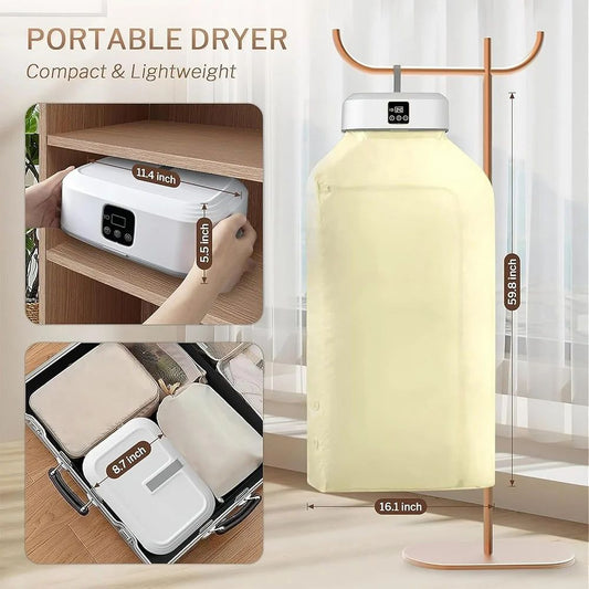 Portable Cloth Dryer, Mini Laundry Dryers with Remote Control