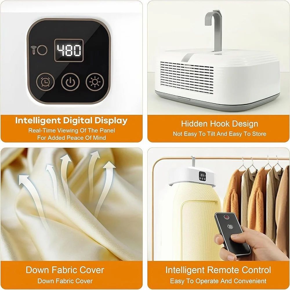 Portable Cloth Dryer, Mini Laundry Dryers with Remote Control